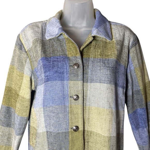 Plaid Shacket Jacket Overshirt Fall Layering Casual Women’s S Christopher Banks - Picture 3 of 7